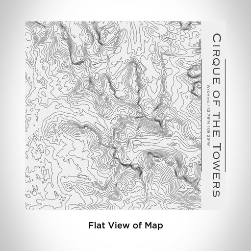 Rendered View of Cirque of the Towers Wyoming Map Engraving on 17oz Stainless Steel Insulated Tumbler in White