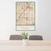 24x36 Citrus Heights California Map Print Portrait Orientation in Woodblock Style Behind 2 Chairs Table and Potted Plant