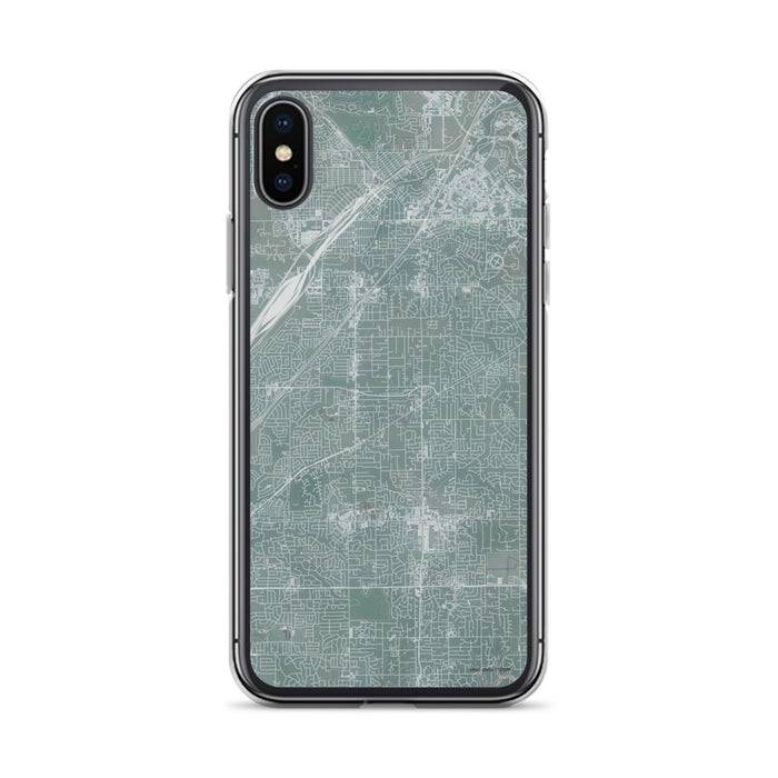 Custom iPhone X/XS Citrus Heights California Map Phone Case in Afternoon