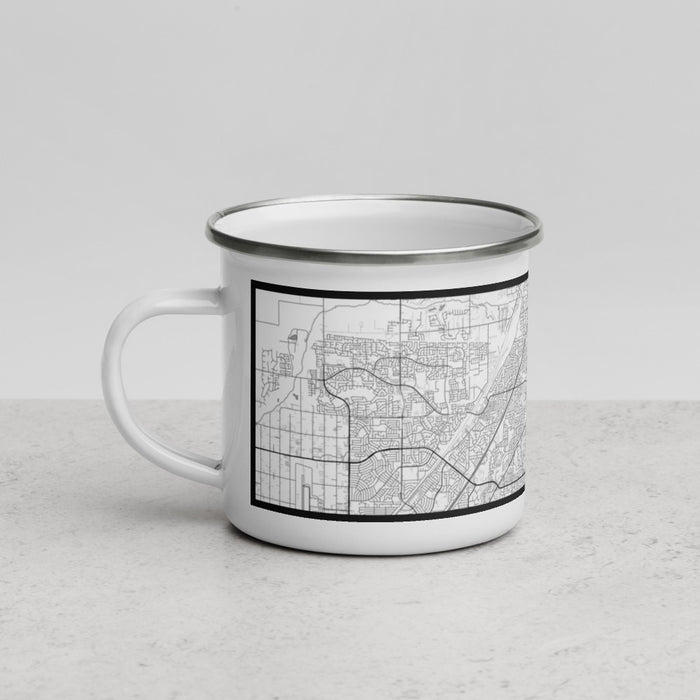 Left View Custom Citrus Heights California Map Enamel Mug in Classic