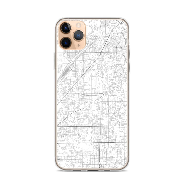 Custom iPhone 11 Pro Max Citrus Heights California Map Phone Case in Classic