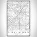 Citrus Heights California Map Print Portrait Orientation in Classic Style With Shaded Background