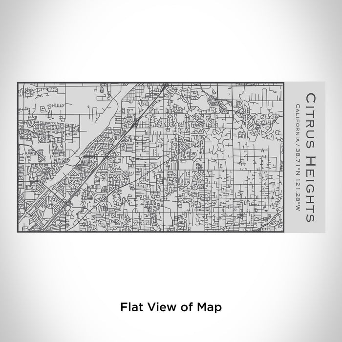 Rendered View of Citrus Heights California Map Engraving on 17oz Stainless Steel Insulated Cola Bottle