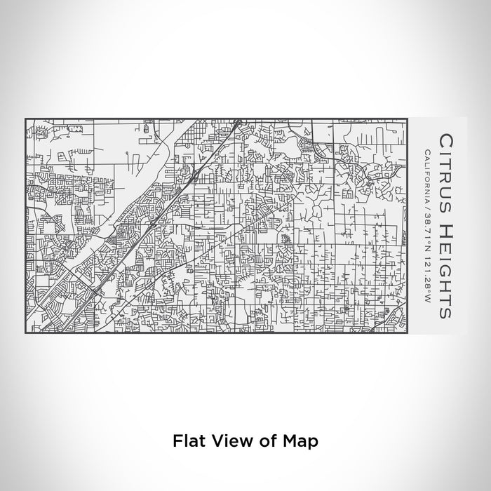 Rendered View of Citrus Heights California Map Engraving on 17oz Stainless Steel Insulated Cola Bottle in White
