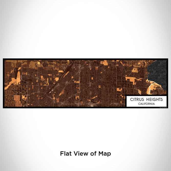 Flat View of Map Custom Citrus Heights California Map Enamel Mug in Ember