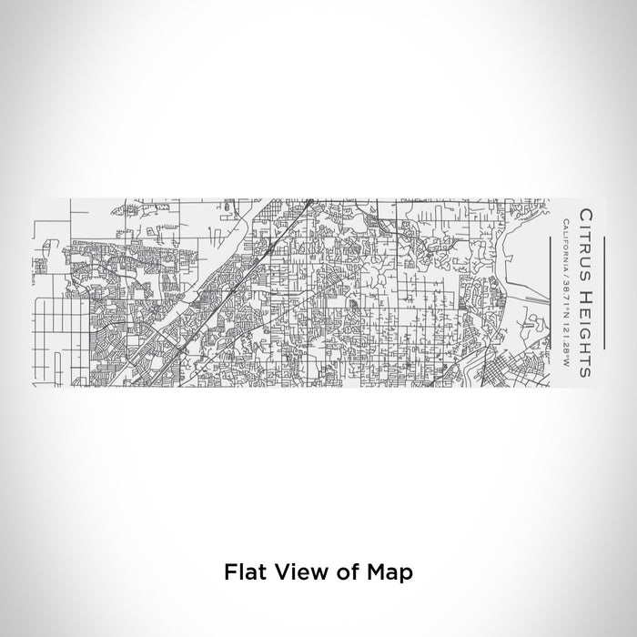 Rendered View of Citrus Heights California Map Engraving on 10oz Stainless Steel Insulated Cup with Sliding Lid in White