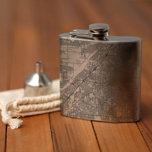 Citrus Heights California Custom Engraved City Map Inscription Coordinates on 6oz Stainless Steel Flask