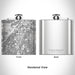 Rendered View of Citrus Heights California Map Engraving on 6oz Stainless Steel Flask