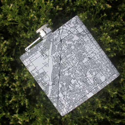 Citrus Heights California Custom Engraved City Map Inscription Coordinates on 6oz Stainless Steel Flask in White