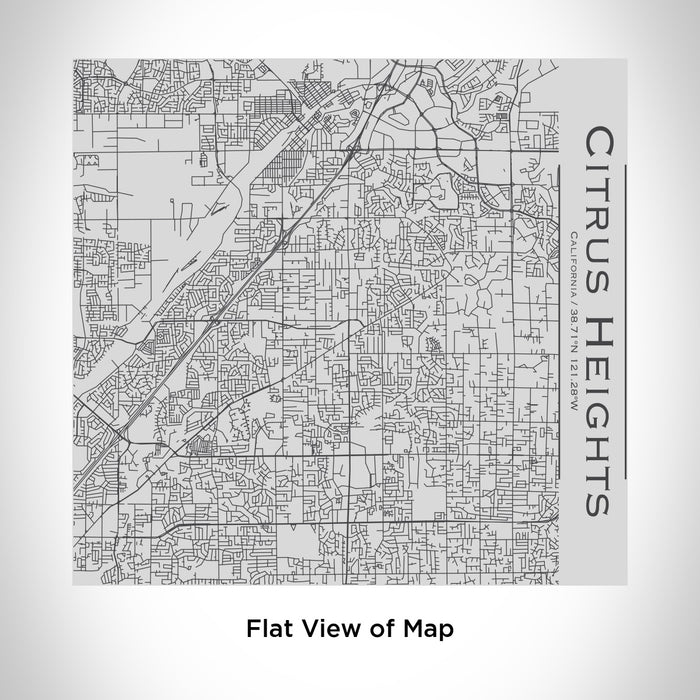 Rendered View of Citrus Heights California Map Engraving on 17oz Stainless Steel Insulated Tumbler