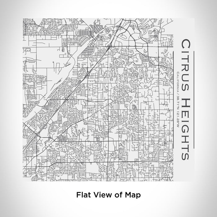 Rendered View of Citrus Heights California Map Engraving on 17oz Stainless Steel Insulated Tumbler in White