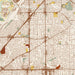 Citrus Heights California Map Print in Woodblock Style Zoomed In Close Up Showing Details