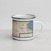 Right View Custom Citrus Heights California Map Enamel Mug in Woodblock