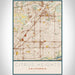 Citrus Heights California Map Print Portrait Orientation in Woodblock Style With Shaded Background