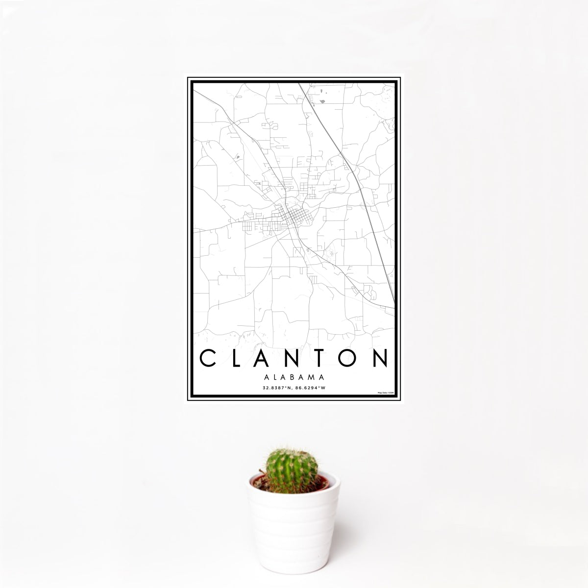 Clanton Alabama Map Print in Classic — JACE Maps