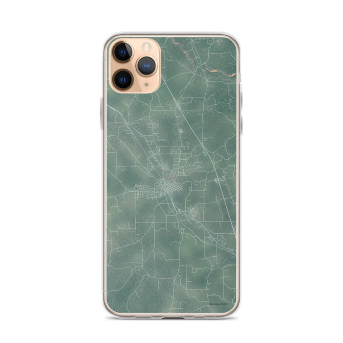 Custom iPhone 11 Pro Max Clanton Alabama Map Phone Case in Afternoon