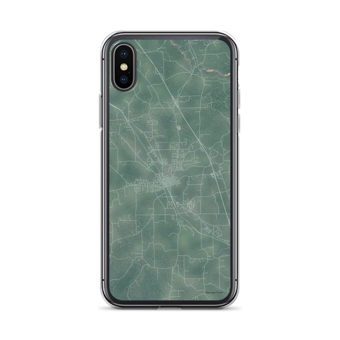Custom iPhone X/XS Clanton Alabama Map Phone Case in Afternoon