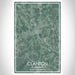 Clanton Alabama Map Print Portrait Orientation in Afternoon Style With Shaded Background