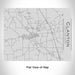 Rendered View of Clanton Alabama Map Engraving on 20oz Stainless Steel Insulated Bottle with Bamboo Top