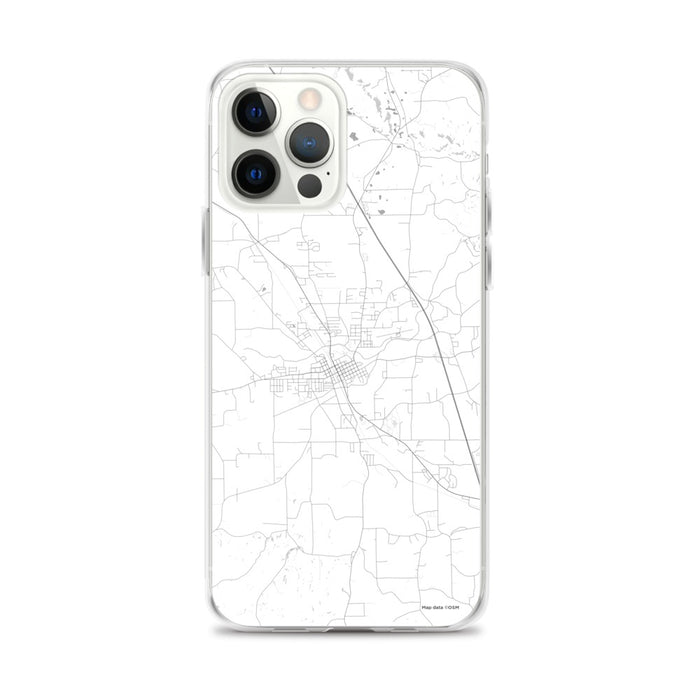 Custom iPhone 12 Pro Max Clanton Alabama Map Phone Case in Classic