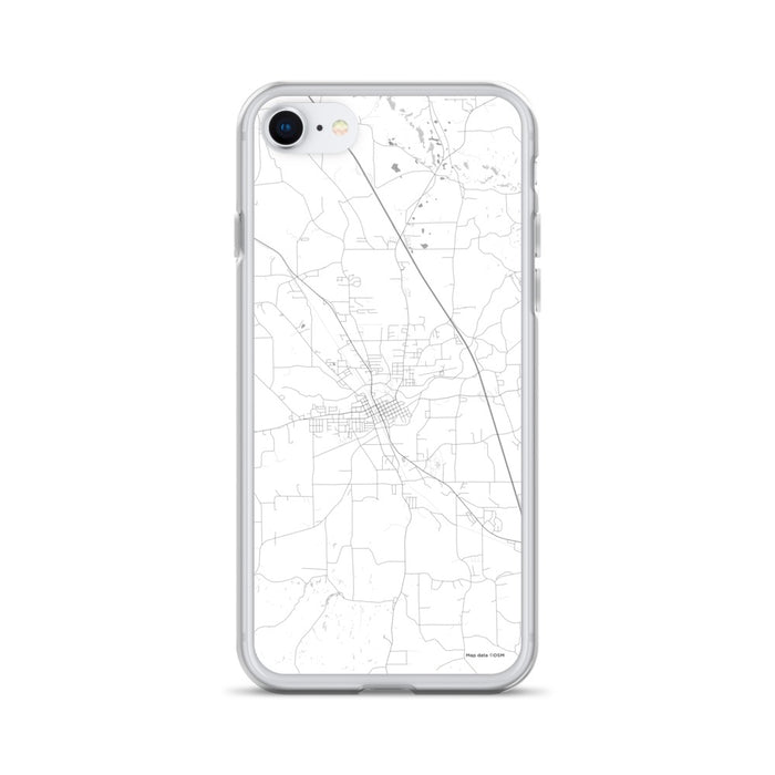 Custom iPhone SE Clanton Alabama Map Phone Case in Classic