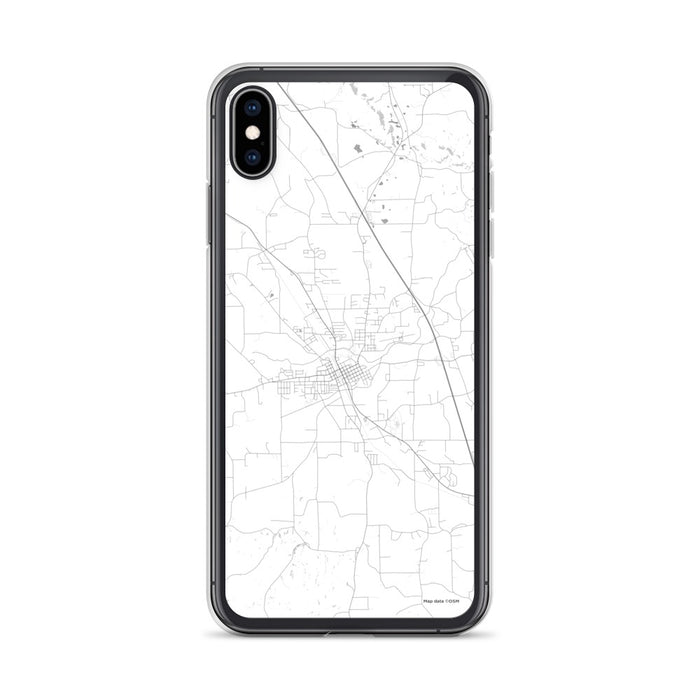 Custom iPhone XS Max Clanton Alabama Map Phone Case in Classic