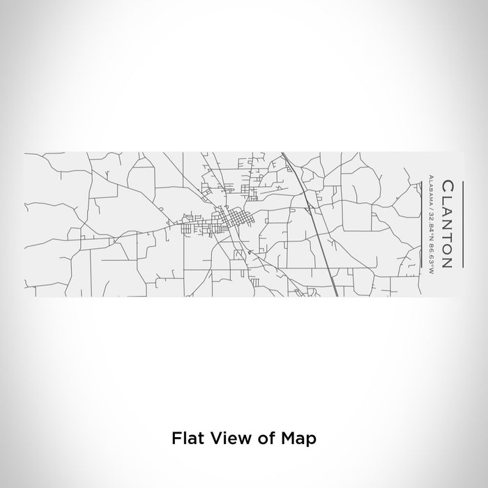 Rendered View of Clanton Alabama Map Engraving on 10oz Stainless Steel Insulated Cup with Sliding Lid in White