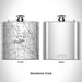 Rendered View of Clanton Alabama Map Engraving on 6oz Stainless Steel Flask
