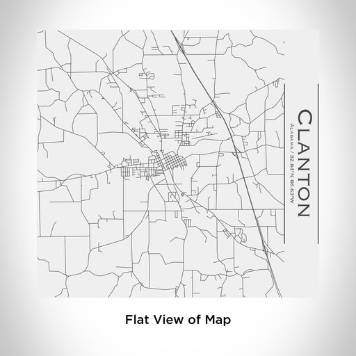 Rendered View of Clanton Alabama Map Engraving on 17oz Stainless Steel Insulated Tumbler in White