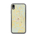Custom iPhone XR Clanton Alabama Map Phone Case in Woodblock