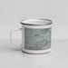 Left View Custom Claremont California Map Enamel Mug in Afternoon
