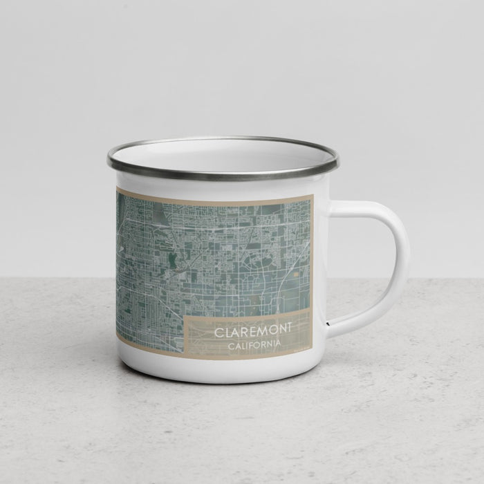 Right View Custom Claremont California Map Enamel Mug in Afternoon