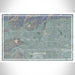 Claremont California Map Print Landscape Orientation in Afternoon Style With Shaded Background