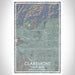 Claremont California Map Print Portrait Orientation in Afternoon Style With Shaded Background