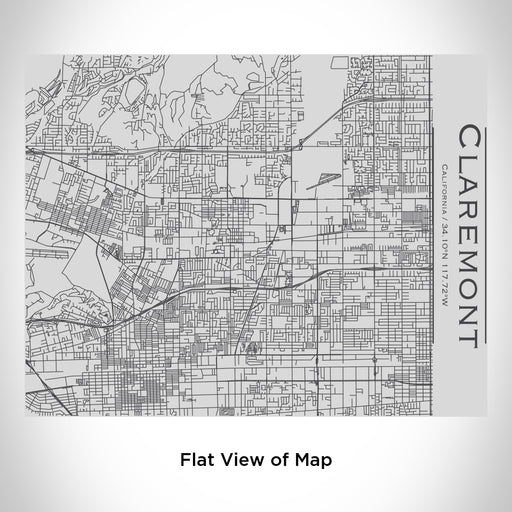 Rendered View of Claremont California Map Engraving on 20oz Stainless Steel Insulated Bottle with Bamboo Top