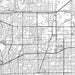 Claremont California Map Print in Classic Style Zoomed In Close Up Showing Details