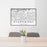 24x36 Claremont California Map Print Landscape Orientation in Classic Style Behind 2 Chairs Table and Potted Plant