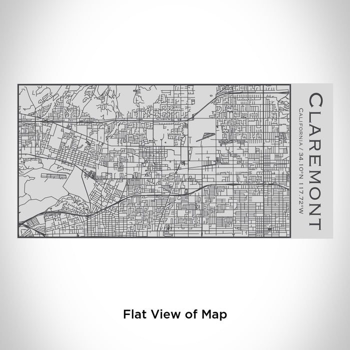 Rendered View of Claremont California Map Engraving on 17oz Stainless Steel Insulated Cola Bottle