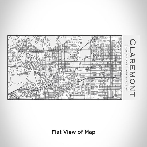 Rendered View of Claremont California Map Engraving on 17oz Stainless Steel Insulated Cola Bottle in White