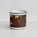 Front View Custom Claremont California Map Enamel Mug in Ember
