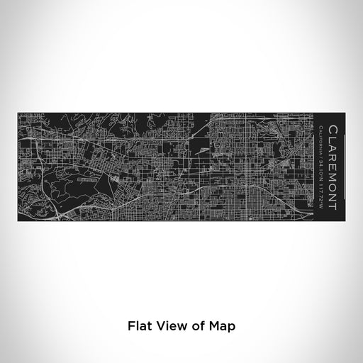 Rendered View of Claremont California Map Engraving on 10oz Stainless Steel Insulated Cup with Sliding Lid in Black