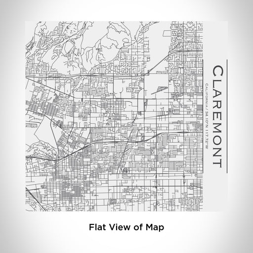 Rendered View of Claremont California Map Engraving on 17oz Stainless Steel Insulated Tumbler in White