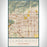 Claremont California Map Print Portrait Orientation in Woodblock Style With Shaded Background