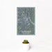 12x18 Claremont New Hampshire Map Print Portrait Orientation in Afternoon Style With Small Cactus Plant in White Planter