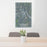 24x36 Claremont New Hampshire Map Print Portrait Orientation in Afternoon Style Behind 2 Chairs Table and Potted Plant