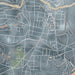 Claremont New Hampshire Map Print in Afternoon Style Zoomed In Close Up Showing Details