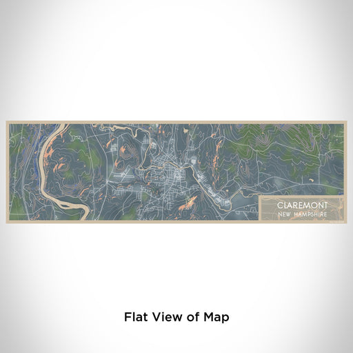 Flat View of Map Custom Claremont New Hampshire Map Enamel Mug in Afternoon