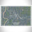 Claremont New Hampshire Map Print Landscape Orientation in Afternoon Style With Shaded Background