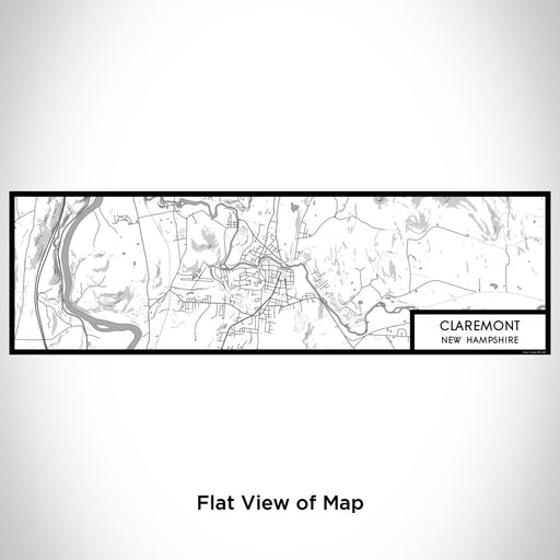 Flat View of Map Custom Claremont New Hampshire Map Enamel Mug in Classic