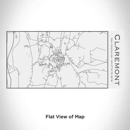 Rendered View of Claremont New Hampshire Map Engraving on 17oz Stainless Steel Insulated Cola Bottle in White